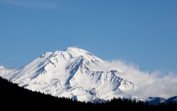 Гора Шаста снег