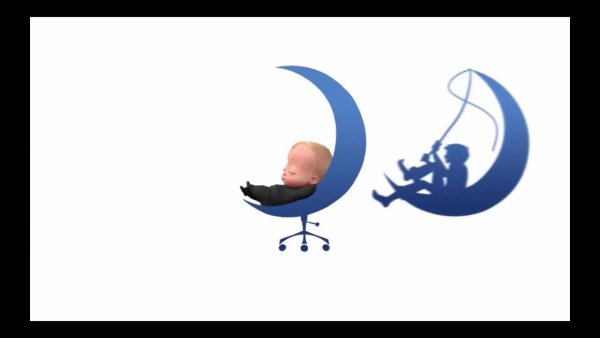 Мальчик на Луне с удочкой логотип