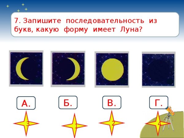Луна по окружающему миру 1 класс