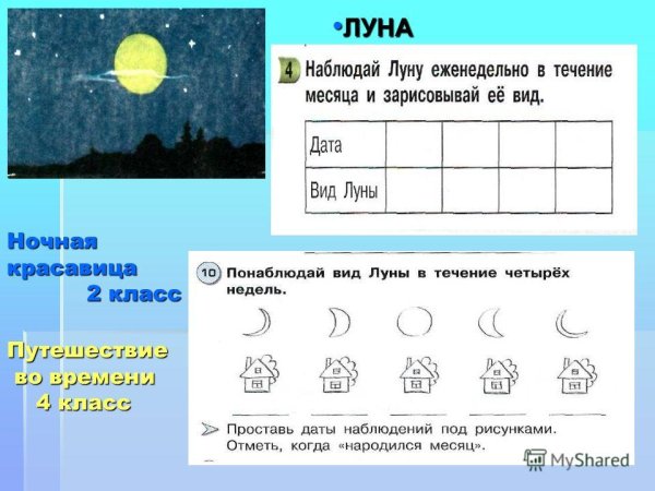 Луна задания для дошкольников