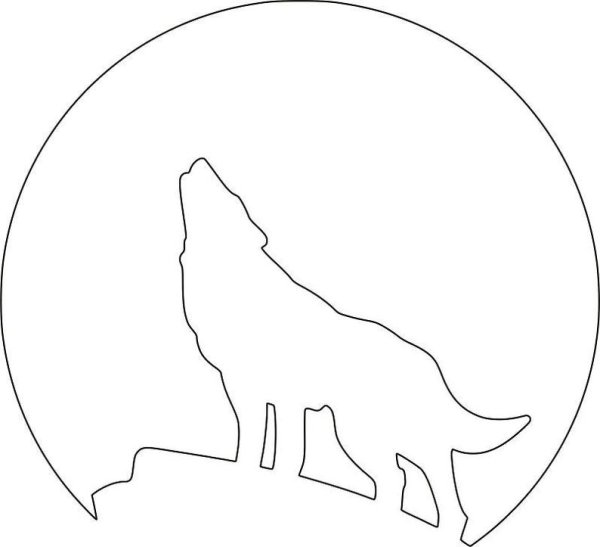 Трафарет волка для вырезания