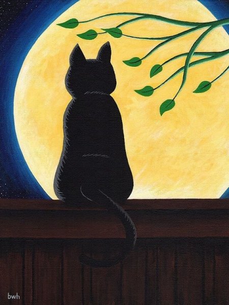 Черные коты в живописи