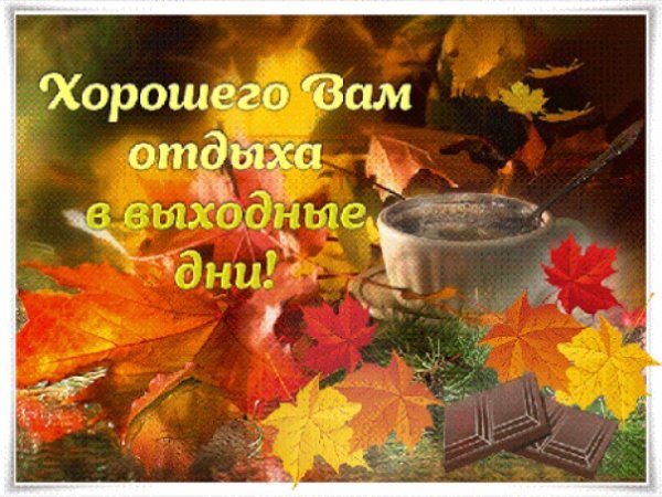 Доброго осеннего дня и отличных выходных