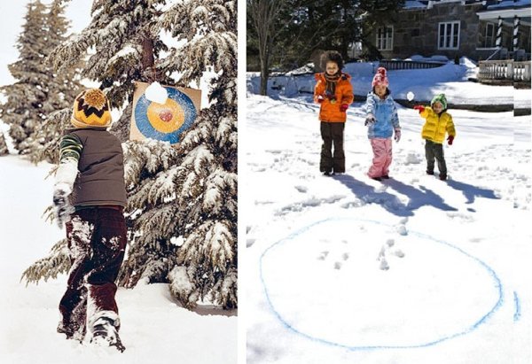 Зимние игры для детей на улице