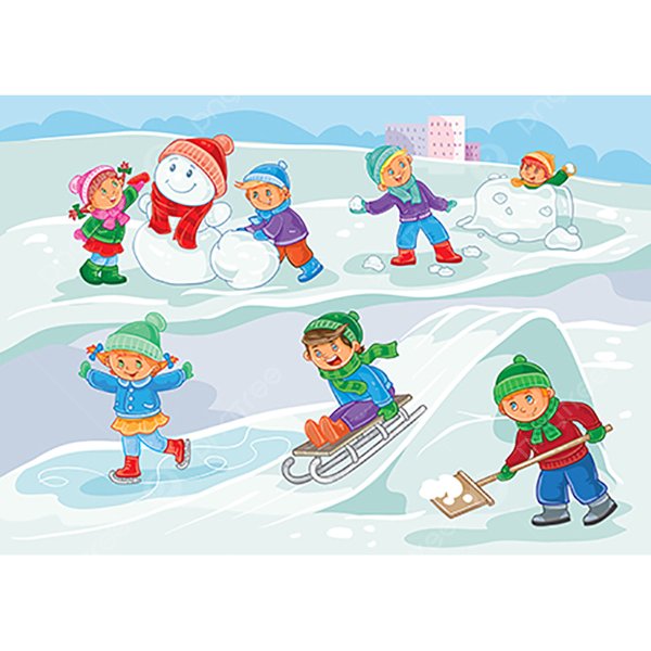 Зимние забавы вектор