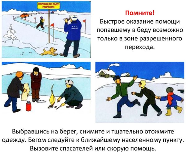 Безопасность на водоемах зимой