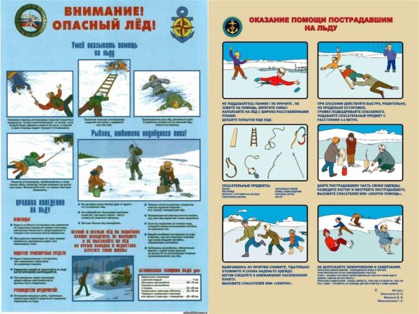 Стенд безопасность на воде в осенне-зимний период