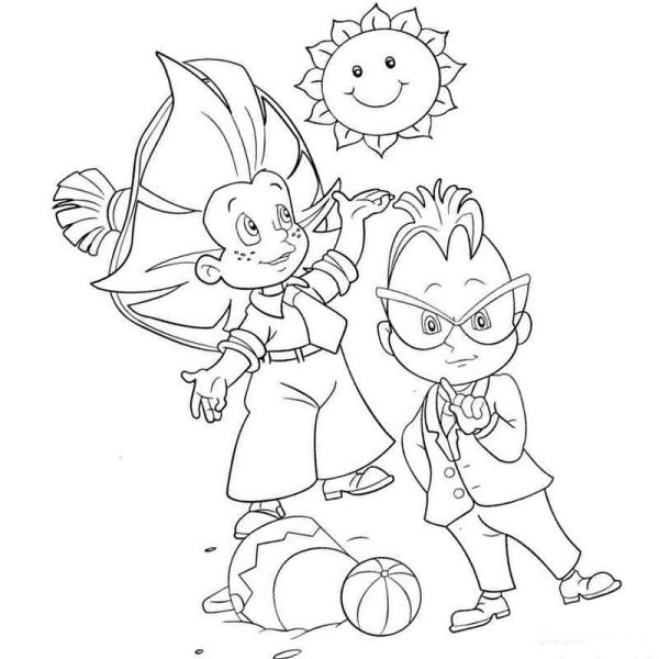 Незнайка Стекляшкин раскраска