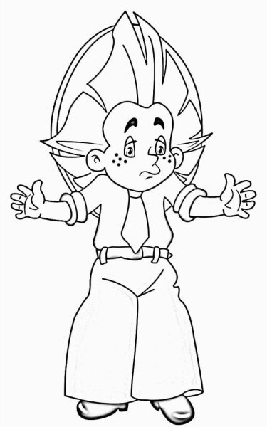 Незнайка Стекляшкин раскраска