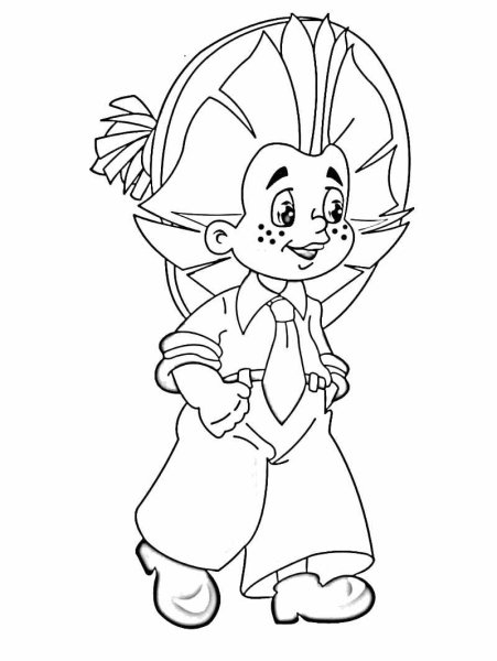 Герои Незнайки раскраска