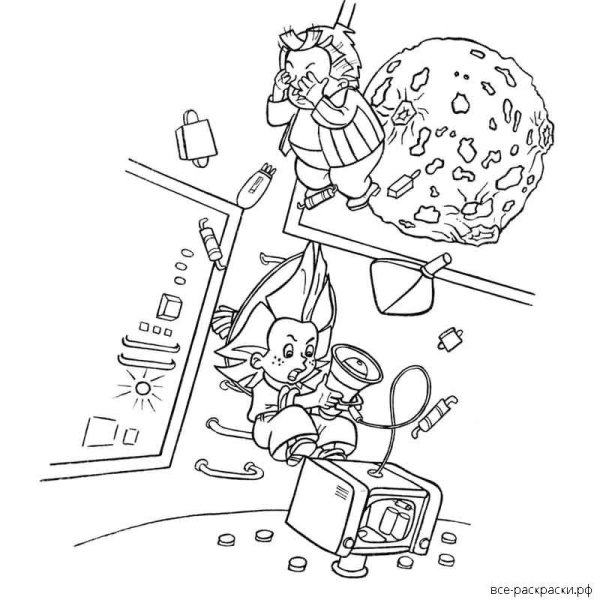 Незнайка раскраска
