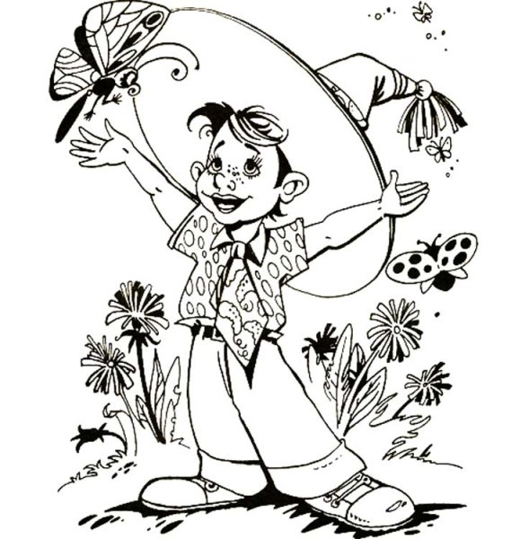 Карандаш из Незнайки раскраска