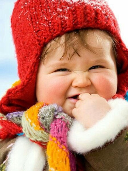 Смешные дети зимой