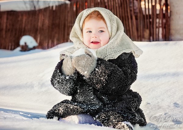 Детская зимняя фотосессия