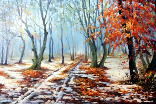 Зима Дмитриева Светлана художник