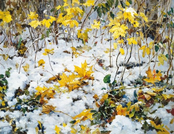 Художник Василий Нестеренко "первый снег"