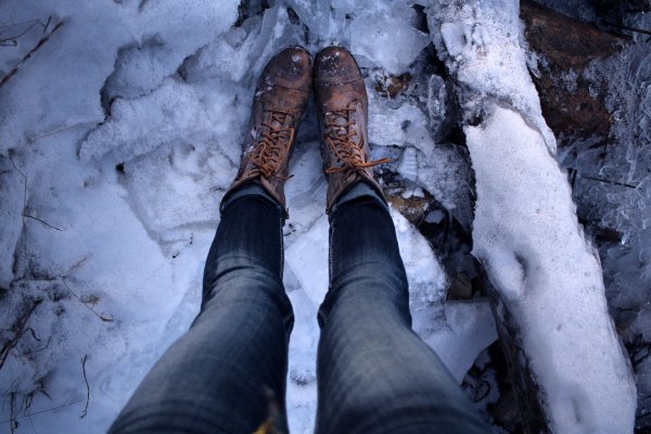 Ноги в снегу