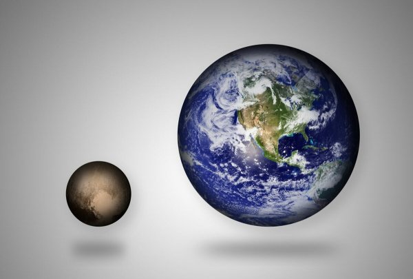 Плутон и земля