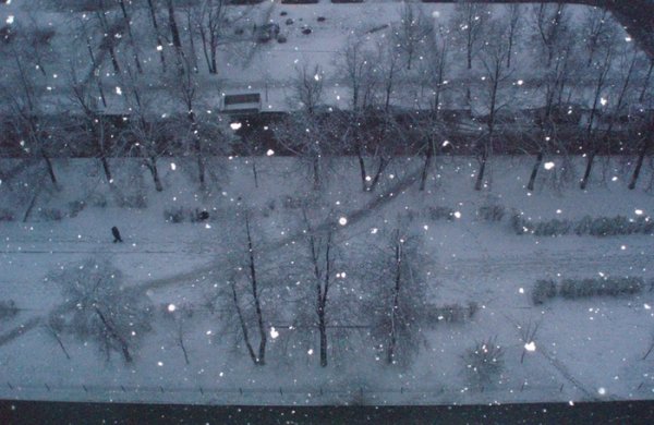 Метель в окне