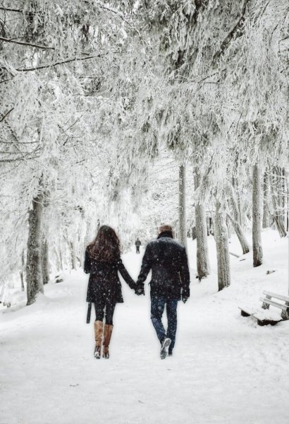 Влюбленные в снегу