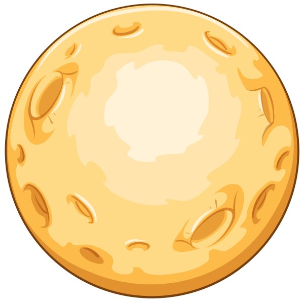 Мультяшная полная Луна