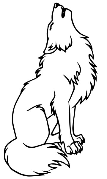 Волк контур