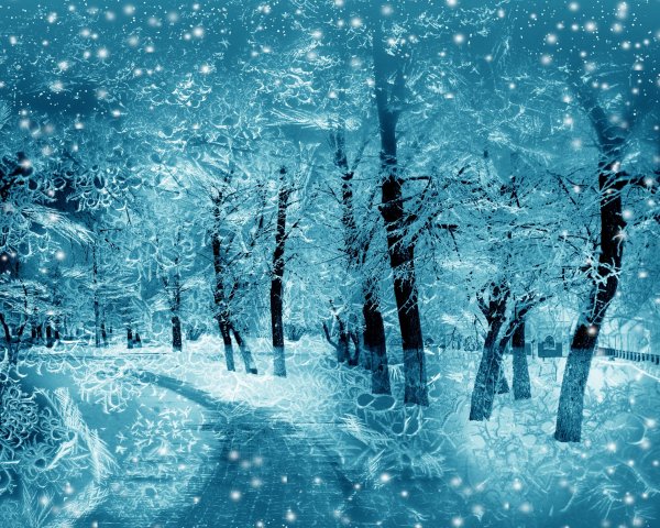 Красивый снегопад