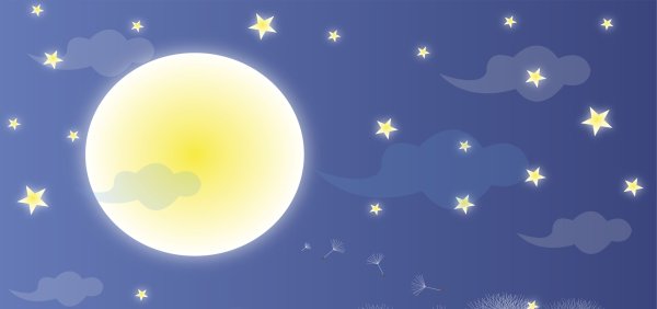 Луна и звезды для детей