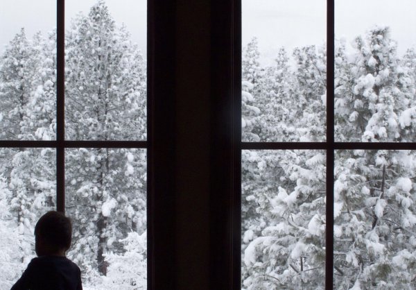 Снегопад за окном