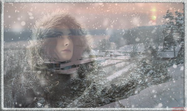 Девушка зима Пурга