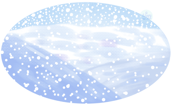 Снегопад для детей на прозрачном фоне