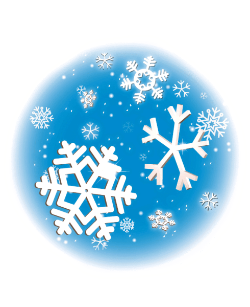 Снежинки круглые