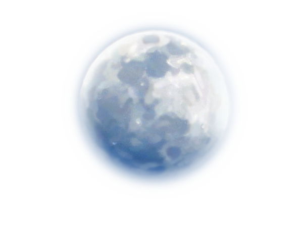 Светящаяся Луна без фона