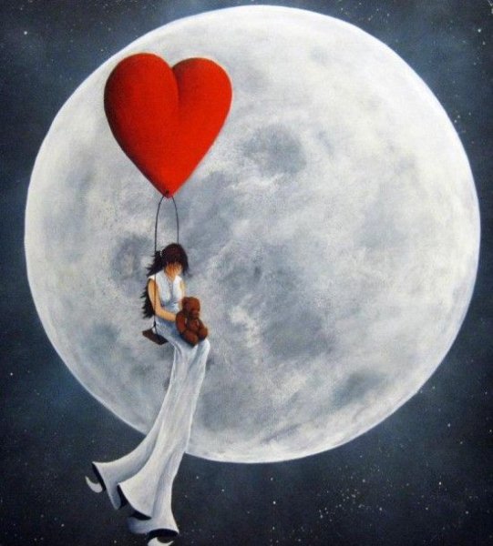 Луна сердце