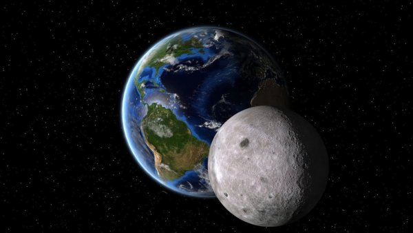 Земля и Луна 3д