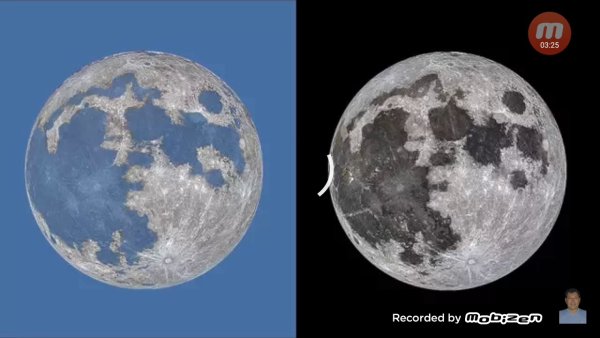 Тень плоской земли на Луне