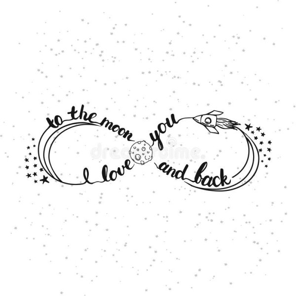 Тату люблю до Луны и обратно