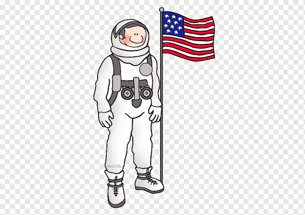 Астронавты Apollo-11 рисунок