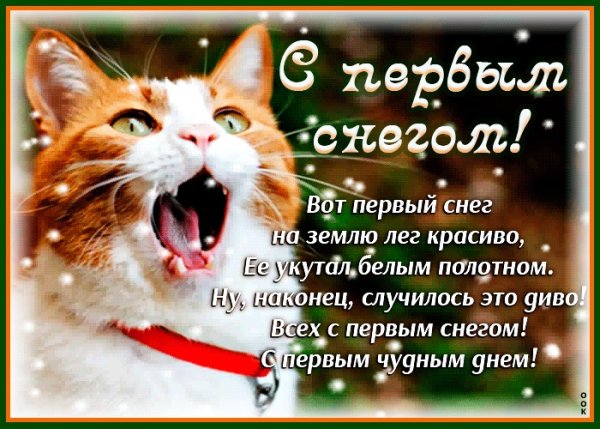Поздравление с первым снегом