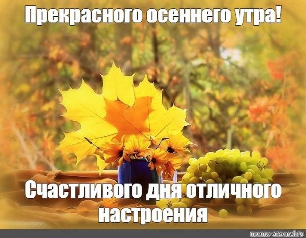 С добрым осенним утром понедельника