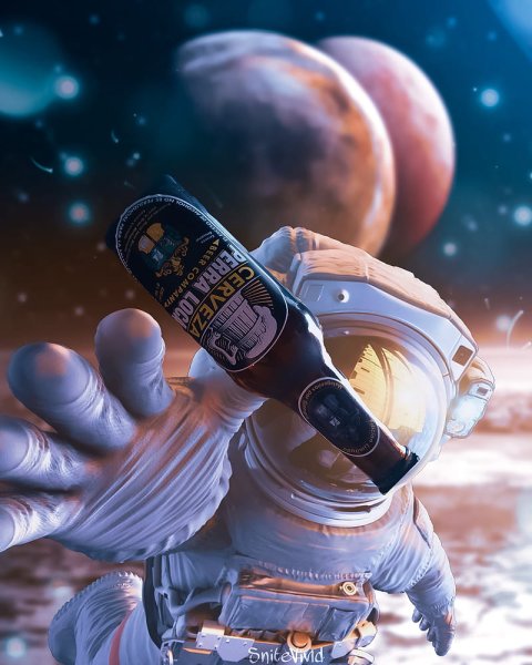 Космонавт с пивом