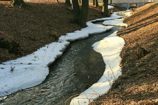 Весенние ручейки в городе