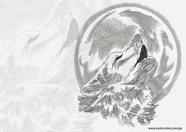 Рисунки Волков воющих на луну