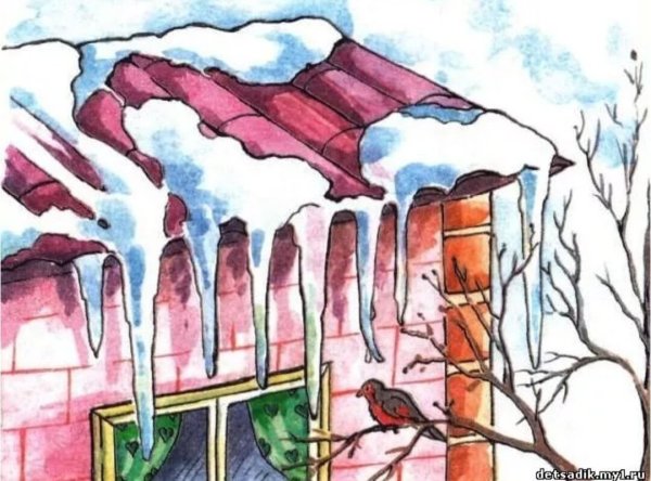 Осторожно сосульки для детей