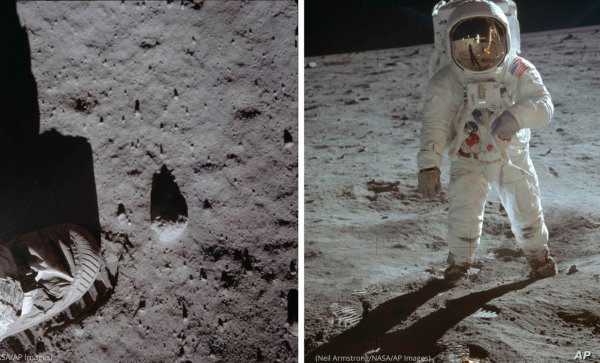 Нил Армстронг на Луне