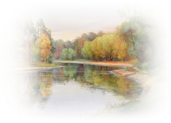 Осенний пейзаж акварелью