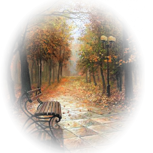 Пейзажи осени на прозрачном фоне