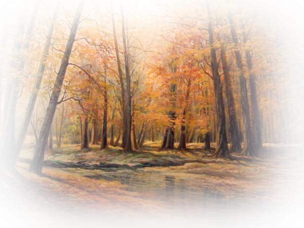 Пейзажи осени на прозрачном фоне