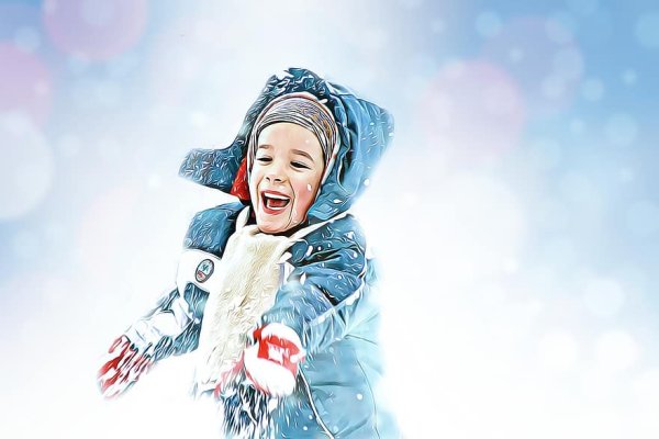 Дети смеются зима