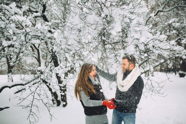 Зимняя фотосессия в парке